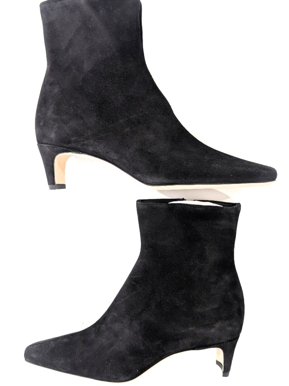 STAUD Walley Ankle Boot Black Suede Kitten Heel EU 40 US 10 NWOB Luxury